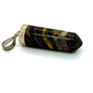 Tigers Eye Quartz 47.75ct Solid Silver Pendant